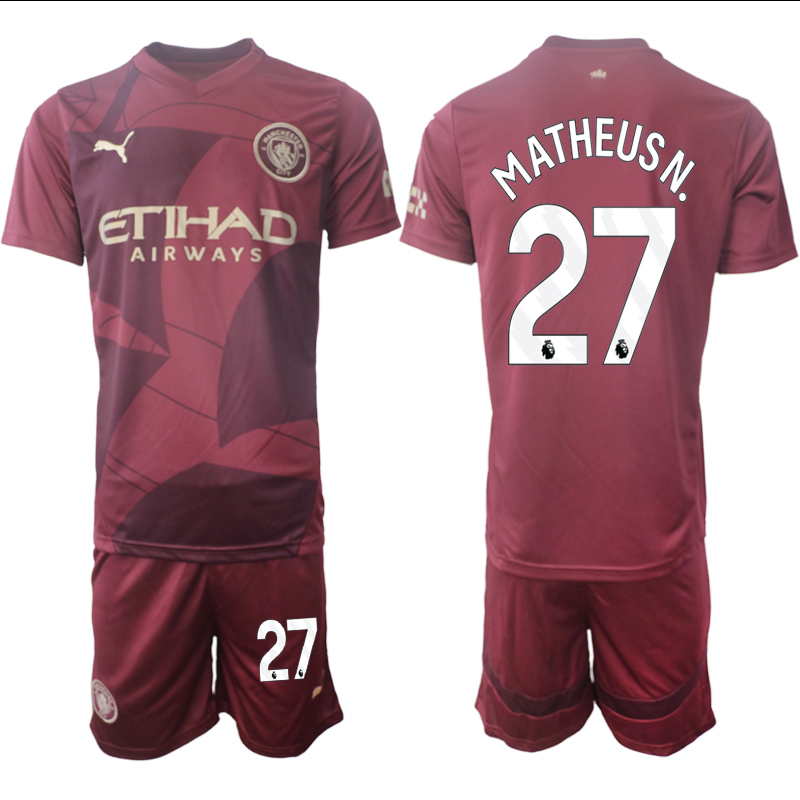 Men 2024-2025 Club Manchester City away red #27 Soccer Jersey